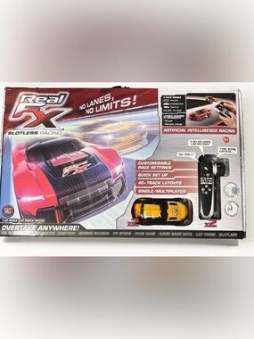 Real FX slotless racing Racetrack System Includes 2 Race Cars, Track